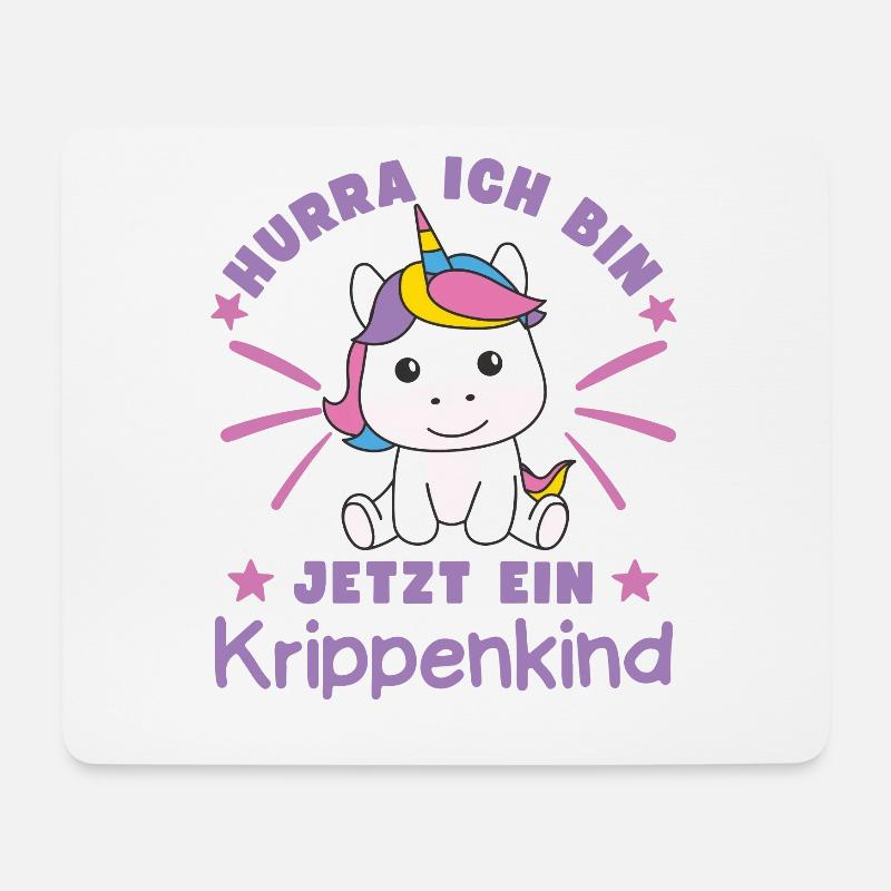 Hurra Ich Bin Jetzt Ein Krippenkind - Mousepad (Querformat) - Weiß