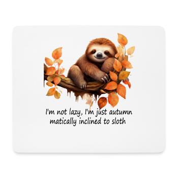 Joli design d’automne paresseux pour la saison d’automne - Tapis de souris (format paysage) - blanc - Devant