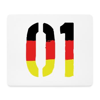 1 symbole numérique Allemagne - Tapis de souris (format paysage) - blanc - Devant