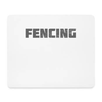 Fencing - Mouse Pad (horizontal) - white - Front