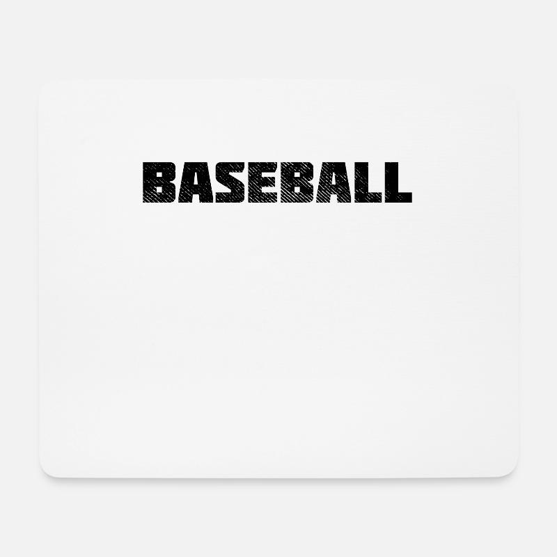 Baseball - Mousepad (Querformat) - Weiß