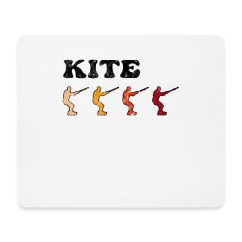 Kite Surfing Retro - Mouse Pad (horizontal) - white - Front