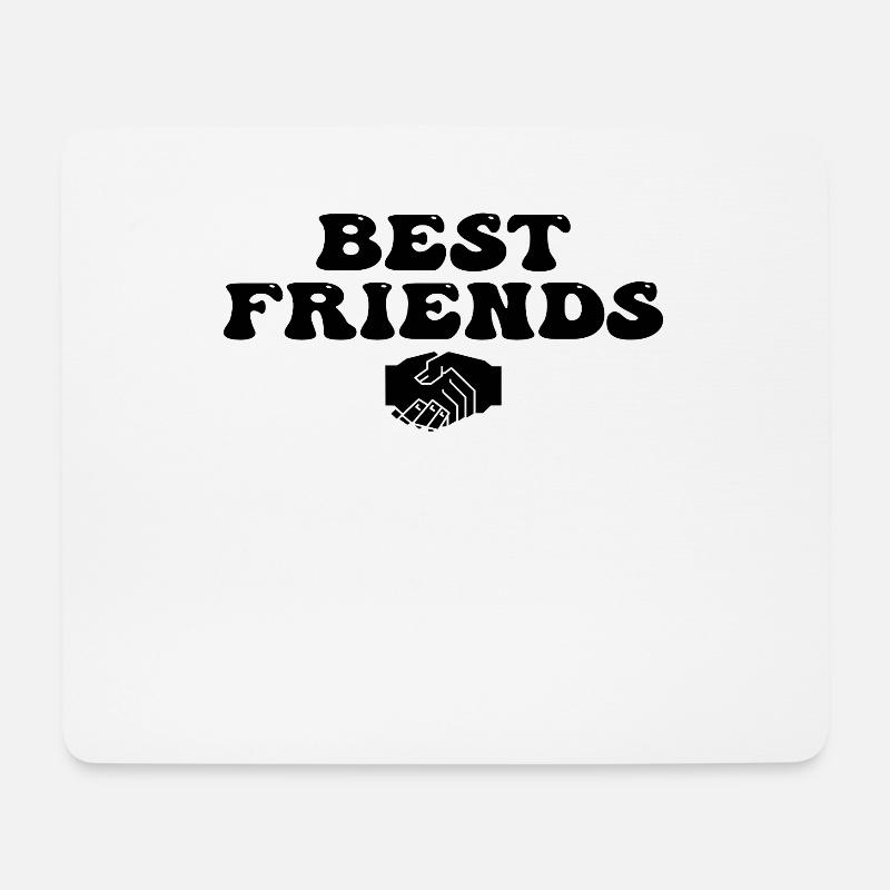 Beste Freunde - Mousepad (Querformat) - Weiß