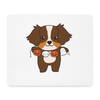 Australian Shepherd Happy Halloween Kürbis Geist - Mousepad (Querformat) - Weiß - Vorne