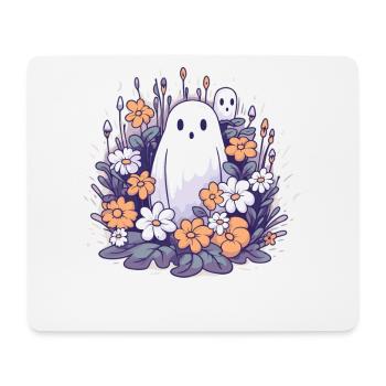 Halloween groovy Mama Geist Hippie Blumen Vintage - Mousepad (Querformat) - Weiß - Vorne