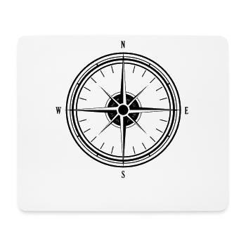 A Travel Retro Compass - Mouse Pad (horizontal) - white - Front