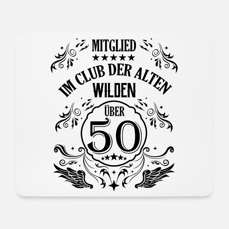 Mitglied im Club der über 50 Jährigen Geburtstag - Mousepad (Querformat) - Weiß