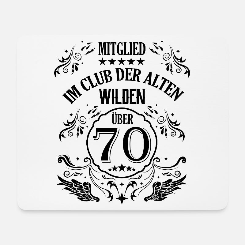 Mitglied im Club der über 70 Jährigen Geburtstag - Mousepad (Querformat) - Weiß