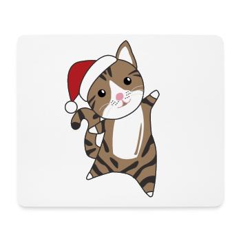 Cat, Christmas, Snow, Winter, Animals, Cats - Mouse Pad (horizontal) - white - Front