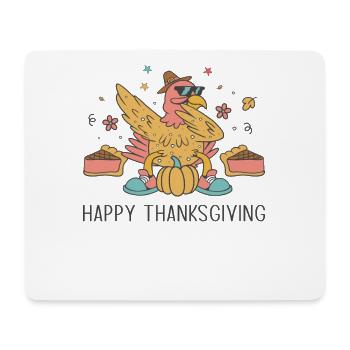 Joyeux Thanksgiving Turquie Rétro Thanksgiving - Tapis de souris (format paysage) - blanc - Devant