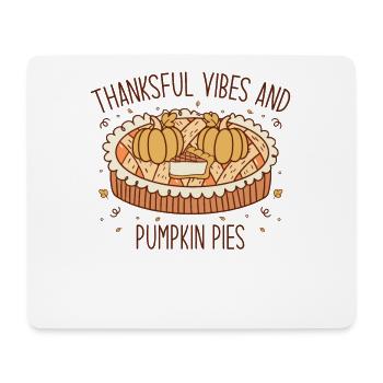 Thankful Vibes & Pies - Lustig Retro Thanksgiving - Mousepad (Querformat) - Weiß - Vorne