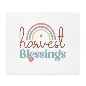 Harvest Blessings: Turkey Pilgrim Thanksgiving - Mousepad (Querformat) - Weiß - Vorne