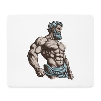 Muscles Workout Gym Bodybuilder - Tapis de souris (format paysage) - blanc - Devant