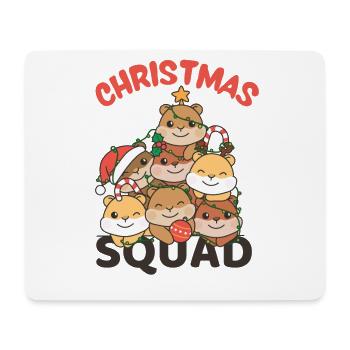 Hamster Weihnachtsbaum Christmas Squad Hamster - Mousepad (Querformat) - Weiß - Vorne