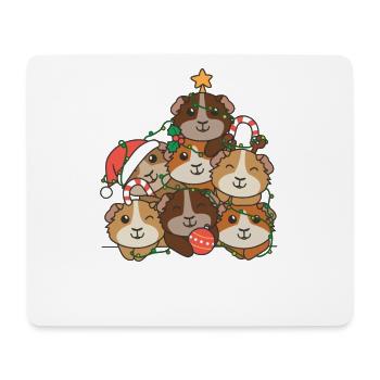 Guinea Pig Christmas Tree Funny Animal - Mouse Pad (horizontal) - white - Front