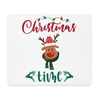 Frohe Weihnachten ein Elch Rentier Christmas time - Mousepad (Querformat) - Weiß - Vorne
