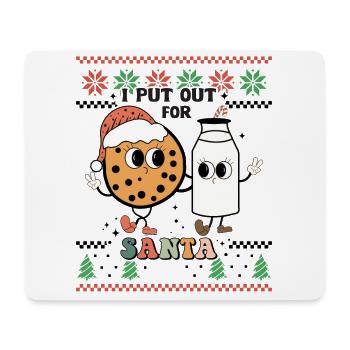 I put out for Santa - Funny Retro Ugly Christmas - Mousepad (Querformat) - Weiß - Vorne
