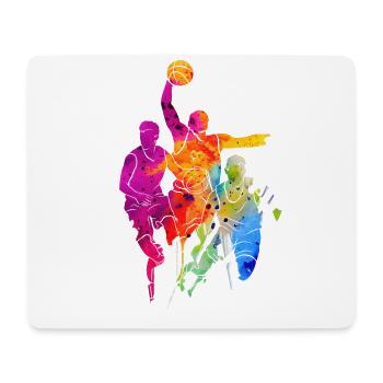 BASKET-BALL - Tapis de souris (format paysage) - blanc - Devant