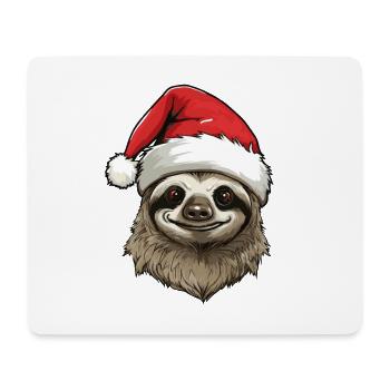 Sloth Head Christmas Portrait - Mouse Pad (horizontal) - white - Front