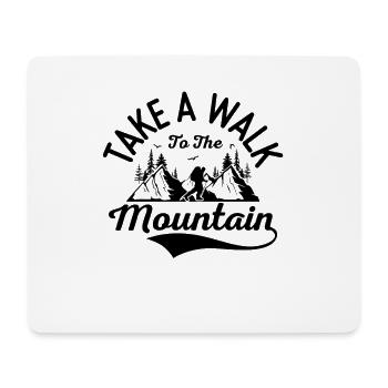 Promenez-vous dans les montagnes Voyage en plein air Randonnée - Tapis de souris (format paysage) - blanc - Devant