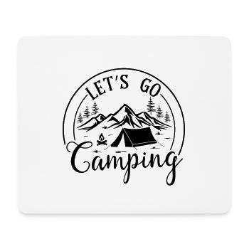 Let’s go Camping - Plein air Voyage Randonnée Nature - Tapis de souris (format paysage) - blanc - Devant
