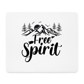 Free Spirit - Plein air, Voyages, Randonnées, Nature - Tapis de souris (format paysage) - blanc - Devant