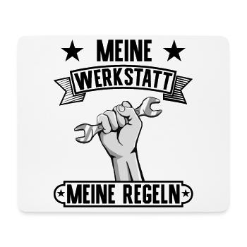 Meine Werkstatt meine Regeln Werkzeuge Handwerker - Mousepad (Querformat) - Weiß - Vorne