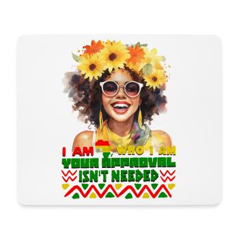 Black Queen Curly Afro - Celebrate Black History - Mouse Pad (horizontal) - white - Front