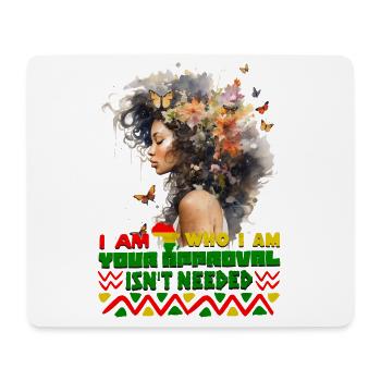 Black Queen Curly Afro - Celebrate Black History - Mouse Pad (horizontal) - white - Front