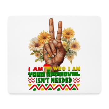 Black Queen Curly Afro - Celebrate Black History - Mouse Pad (horizontal) - white - Front