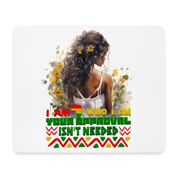 Black Queen Curly Afro - Celebrate Black History - Mouse Pad (horizontal) - white - Front