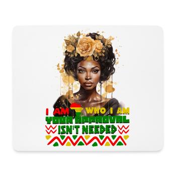 Black Queen Curly Afro - Celebrate Black History - Mouse Pad (horizontal) - white - Front