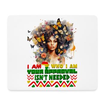 Black Queen Curly Afro - Celebrate Black History - Mouse Pad (horizontal) - white - Front