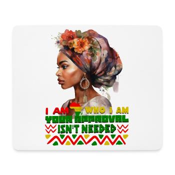 Black Queen Curly Afro - Celebrate Black History - Mouse Pad (horizontal) - white - Front