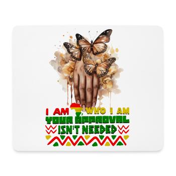 Black Queen Curly Afro - Celebrate Black History - Mouse Pad (horizontal) - white - Front