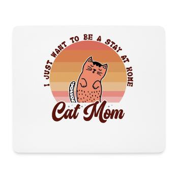 Je veux juste être une maman de chat au foyer rétro - Tapis de souris (format paysage) - blanc - Devant