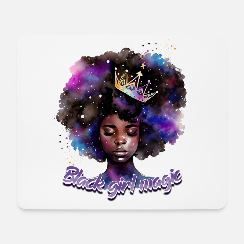 Black Girl Magic - Black History Month African - Mousepad (Querformat) - Weiß