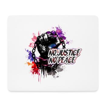 No Justice No Peace - Black History Month African - Mouse Pad (horizontal) - white - Front