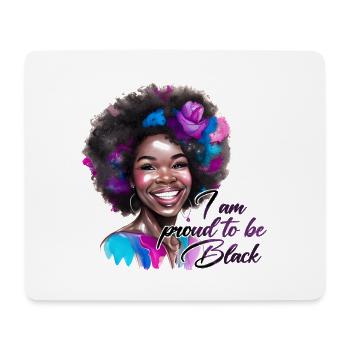 Proud to be Black - Black History Month African - Mouse Pad (horizontal) - white - Front