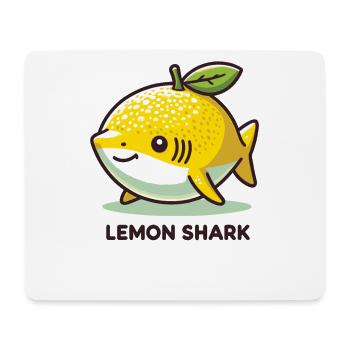 Zitrone Hai lustiges Tier aus Obst - Mousepad (Querformat) - Weiß - Vorne