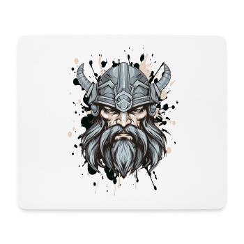 Viking Head Portrait Motivation Mythology - Mouse Pad (horizontal) - white - Front