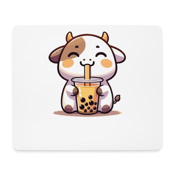 Kawaii Cows Bubble Tea Boba Cow - Mouse Pad (horizontal) - white - Front
