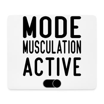 Mode Musculation Activé | Idée Cadeau - Tapis de souris (format paysage) - blanc - Devant