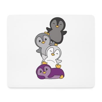 Asexual Flag Pride LGBTQ Cute Penguin Bunch - Mouse Pad (horizontal) - white - Front