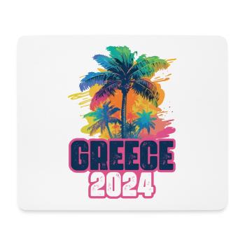 Greece 2024 Holiday Palm Blob - Mouse Pad (horizontal) - white - Front