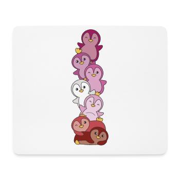 Lipstick Lesbisch Flagge Pride LGBTQ süße Pinguin - Mousepad (Querformat) - Weiß - Vorne