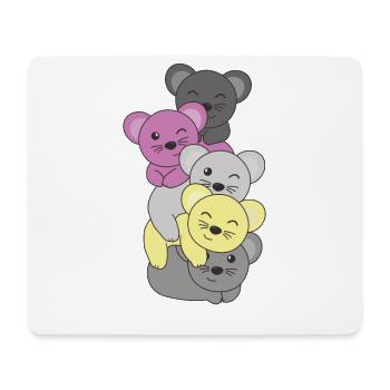 Perigirl Flag Pride LGBTQ süßer Maus Stapel - Mousepad (Querformat) - Weiß - Vorne