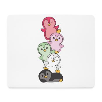 réciprocité drapeau fierté lgbtq mignon pingouin - Tapis de souris (format paysage) - blanc - Devant