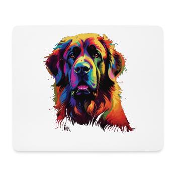 Watercolor Colorful Leonberger - Mouse Pad (horizontal) - white - Front