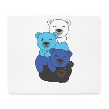 Transmasc Flag Pride LGBTQ Ours mignon - Tapis de souris (format paysage) - blanc - Devant